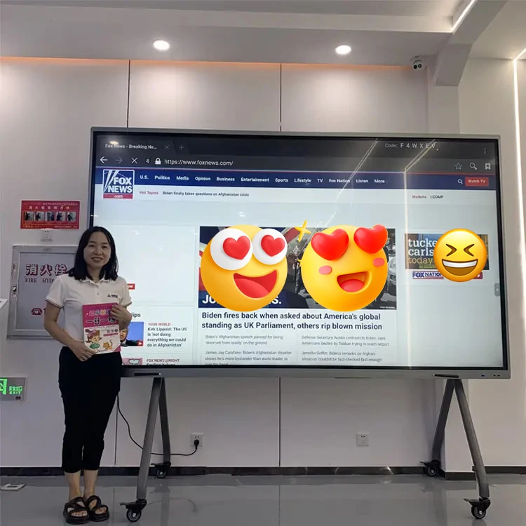HUSHIDA 86 Inch Online Classroom Smart Board Sample Order interactive Digital Whiteboard For Classroom