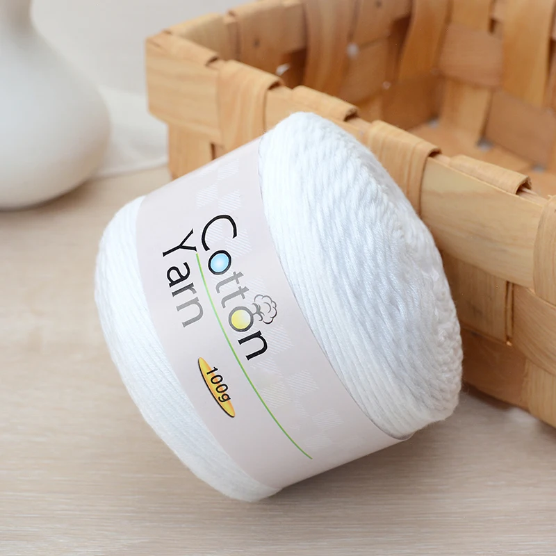 environmentally friendly dye hand knitting combed yarn crochet 16 ply 100% cotton yarn for baby