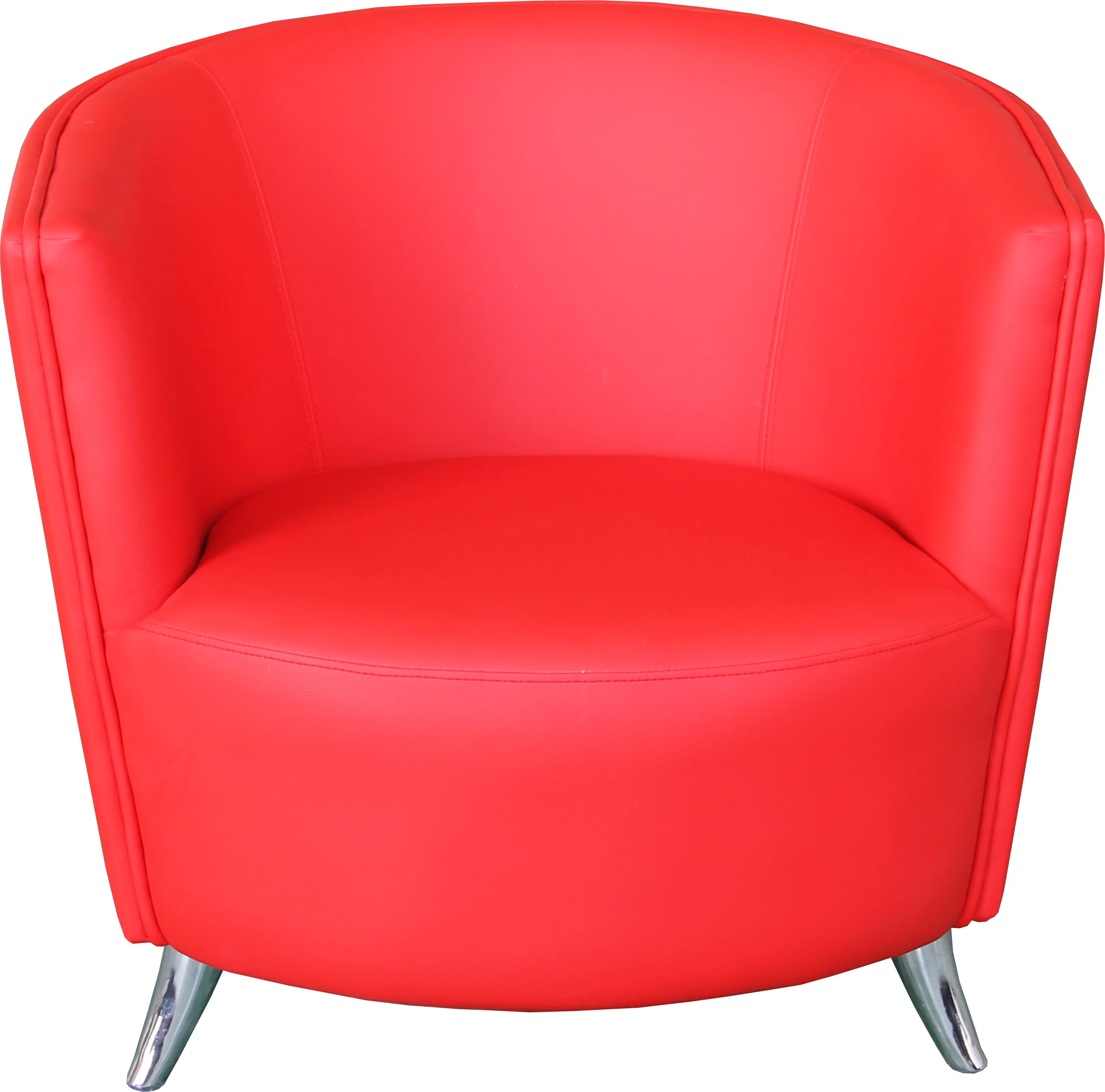 Top selling relaxing sofa chair wooden frame chromed leg tub chair