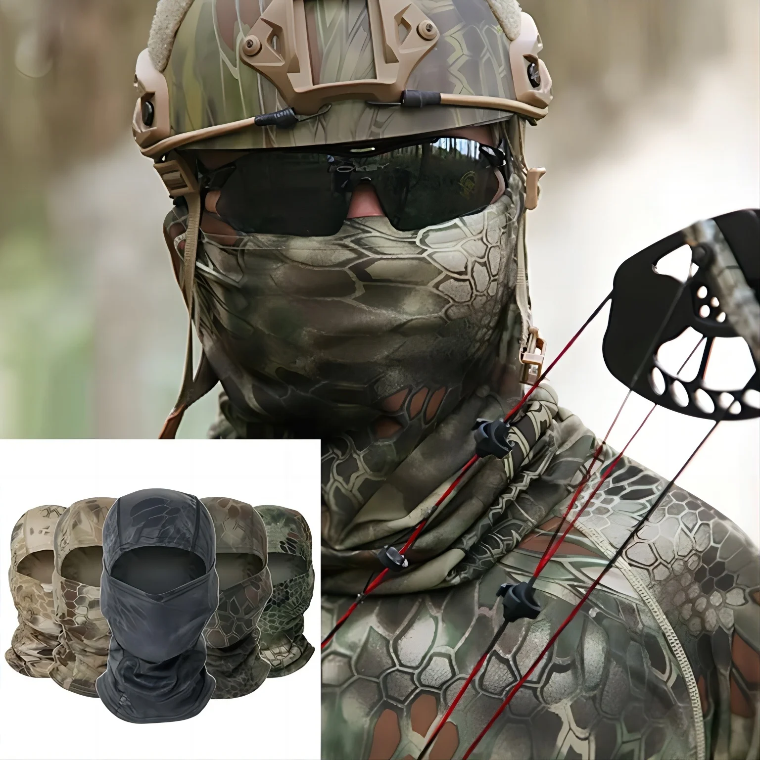 Camouflage Tactical Full Face Mask Balaclava for cycling bicycle motorcycle dust hats caps Ski mask Headscarf