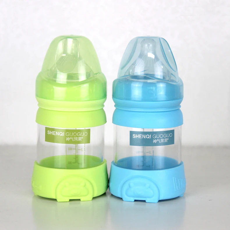 120ML Eco Friendly Anti Colic Nursing Glass Baby Milk Bottle