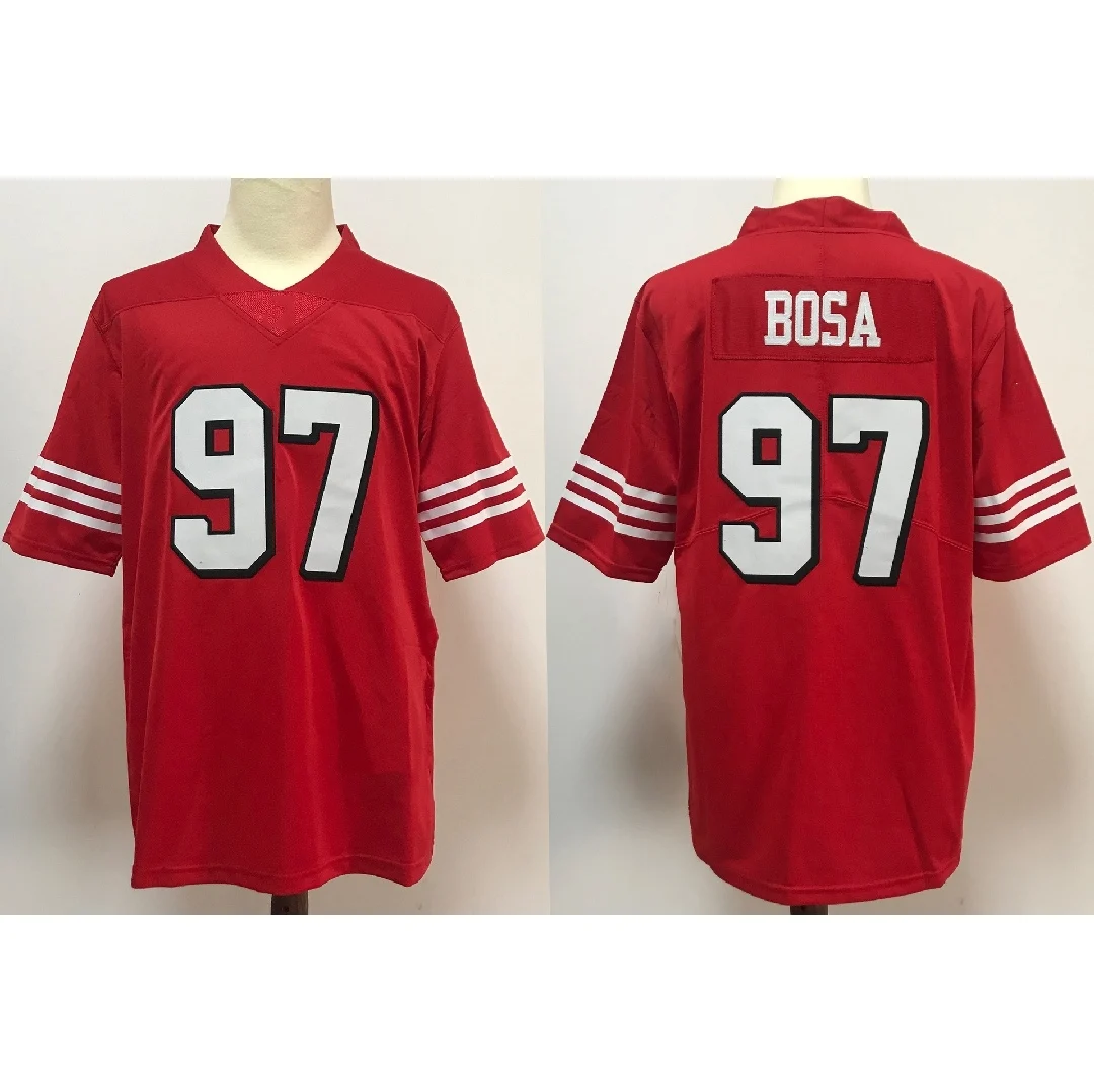 Wholesale Nfl 16# Montana 85# Kittle 10# Garoppolo 97# Bosa Jersey Custom Football Shirts American Uniform Football Jerseys