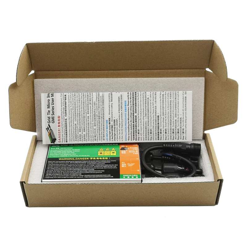 Высокочастотный солнечный инвертор MPPT 18V-50V DC 14a 120V с 5-метровым кабелем переменного