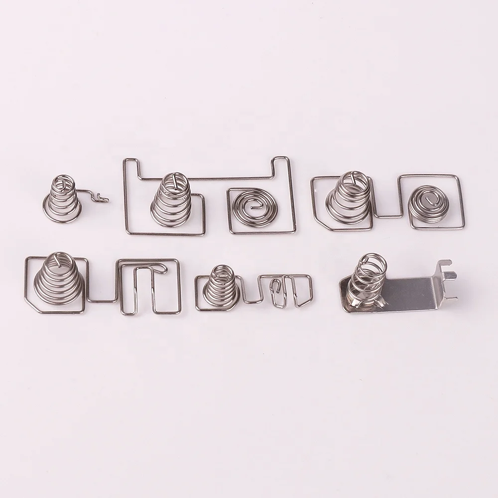 Spring Factory Wholesale Springs Steel Coated Nickel Plating Coil Battery Spring for AA AAA Battery