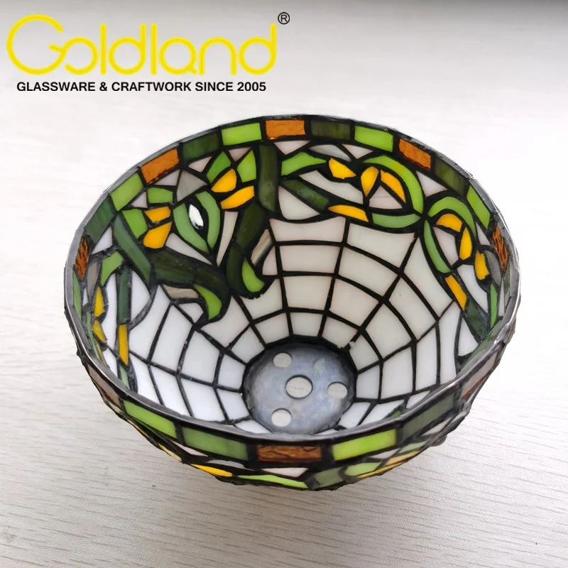 Antique glass lampshade luxury tiffany stained lighting cover