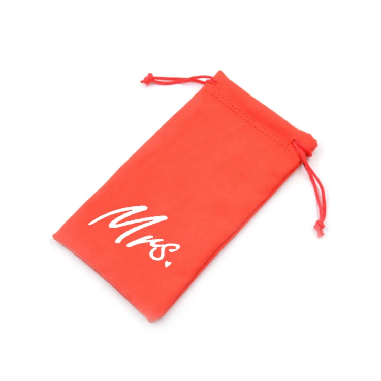 Cute Small Drawstring Microfiber Sunglasses Eyeglasses Glasses Bags for Children Gifts