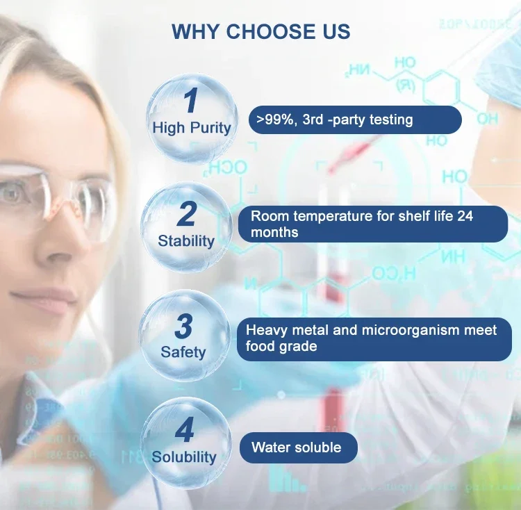 NAD Nicotinamide Adenine Dinucleotide Powder Bulk for Anti-Aging Supplement