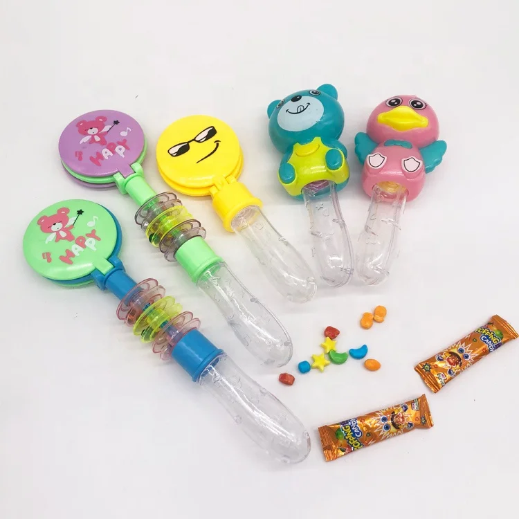 Wholesale Clapping Toys with Candy Bottle Plastic Sweet Toys Tube From Shantou for Child Candy Toys