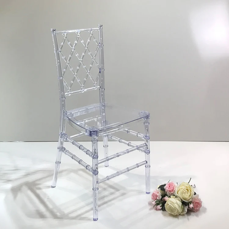 Банкетные популярные мягкие подушки с перекрестной спинкой, прозрачные пластиковые дизайнерские стулья для отелей, стулья для мероприятий, Chiavari