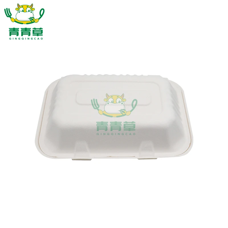 Environmental Disposable packing box  Composable Eco Friendly  clamshell box