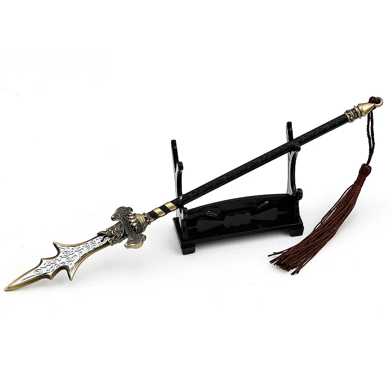 Black Myth Goku All-Metal Weapon Model Three-Pointed Two-Blade Knife 22cm Game Accessories 3D Light Custom Collection