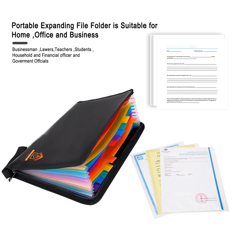 A4 Size Documents Rainbow Expanding And Self-stand Accordion