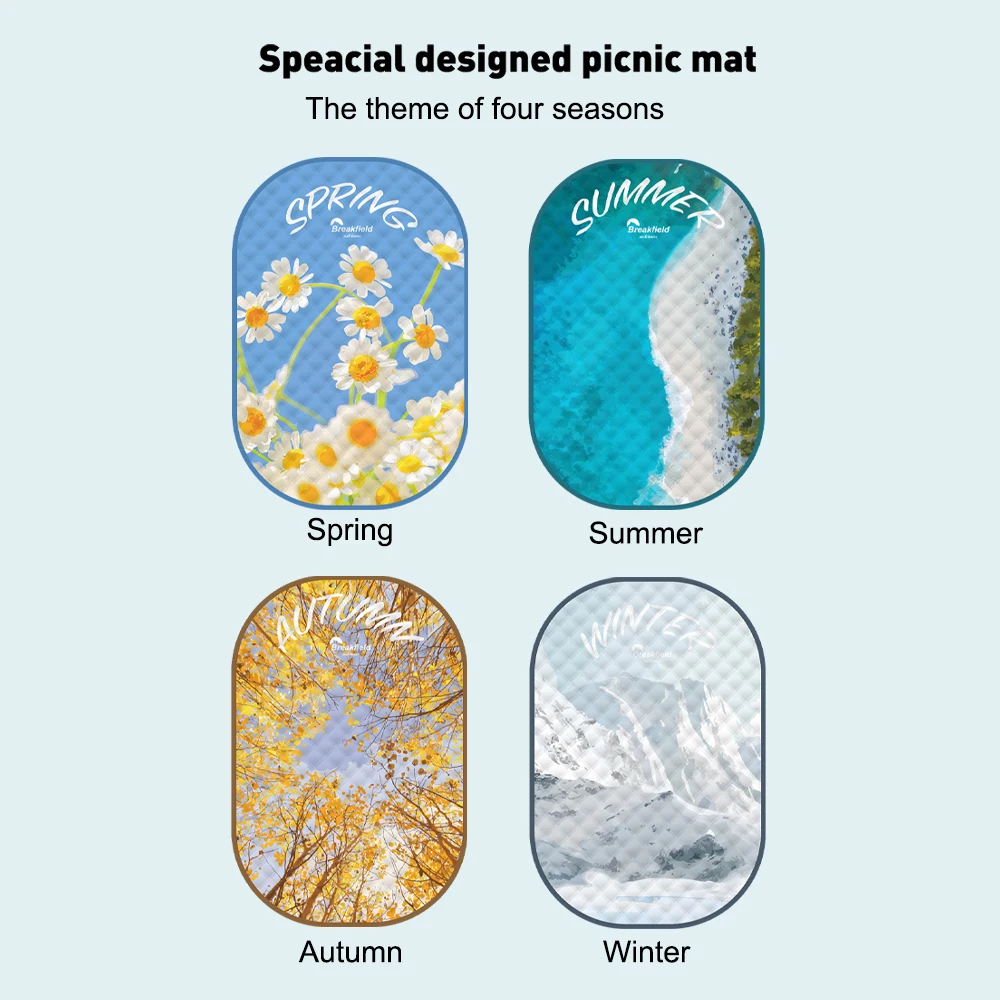Custom Outdoor Folding Recycled Extra Large Travel Blanket Beach Camping Mat Waterproof Foldable Picnic Blanket