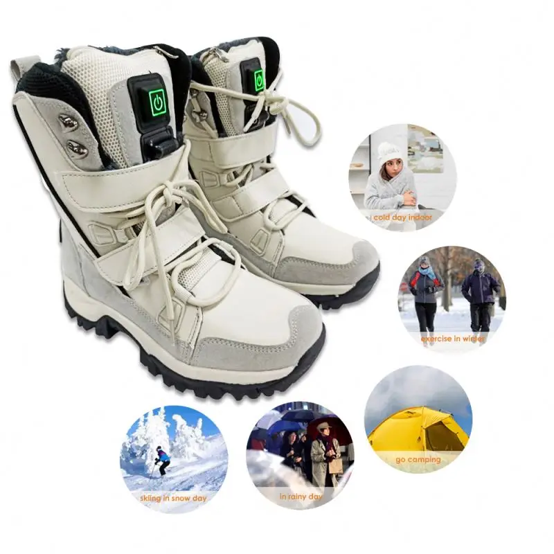 The Latest Graphene Heated Shoes In Winter Outdoor Walking Warm Electrically Heated Shoes Heating Boots