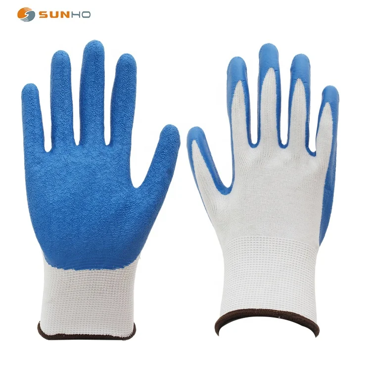 SunnyHope 13 needle impregnated rubber wear gloves Grade 5 anti-cutting slaughtering labor protection nitrile coated gloves