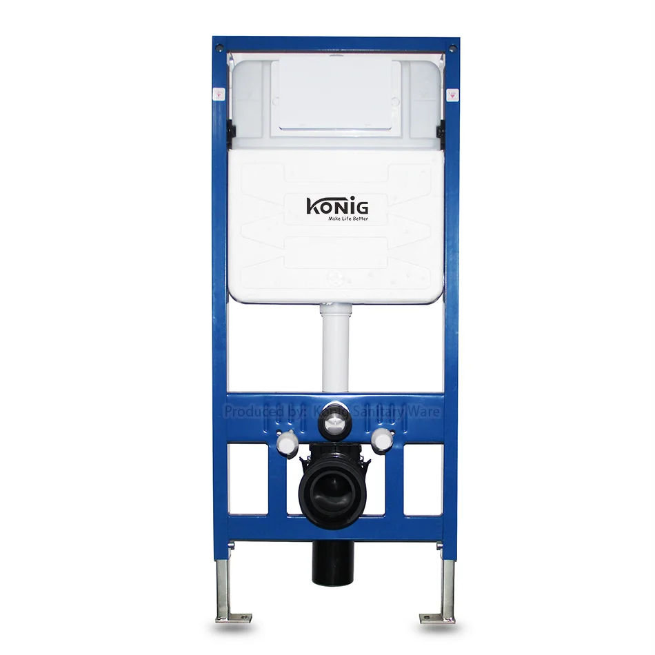 NEW! 7.5L HDPE Plastic Dual Flush Concealed Cistern tank with Metal Frame for Wall Hung WC Toilet Bathroom Accessories