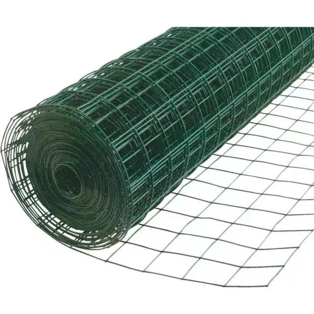 Factory Price High Quality 2X4 Green PVC Coated Holland Welded Wire Mesh Fence Panels For Euro Fence