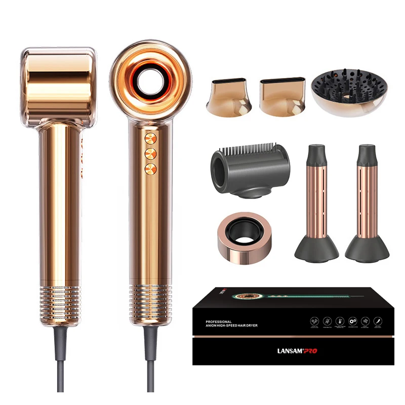 Безлистный супер фен профессиональный салон ионный Быстросохнущий без экстремального тепла 1600 Вт