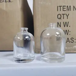 In stock factory  30ml 50ml round shape glass empty  perfume bottle