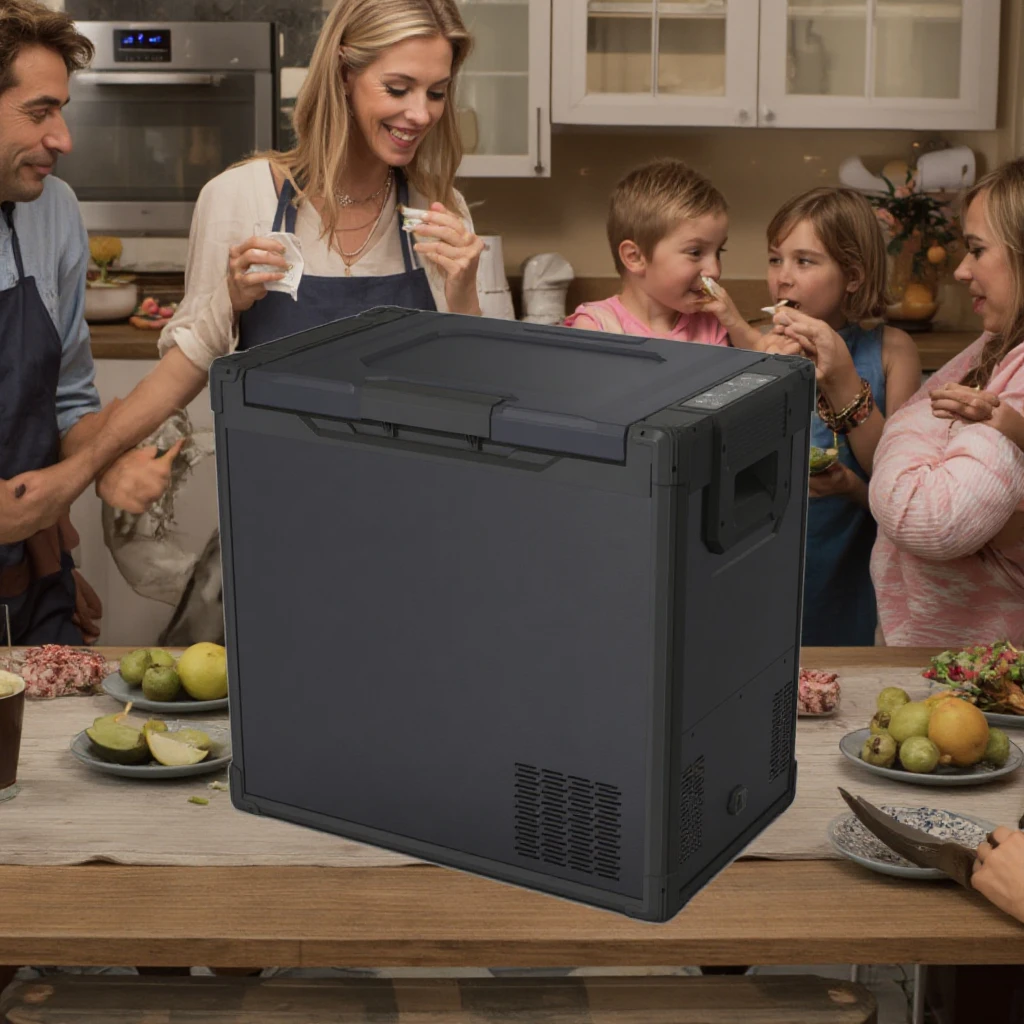 New Design Portable Truck & Car Fridge 50L 12/24 Volt Electric Compressor Refrigerator RV Application