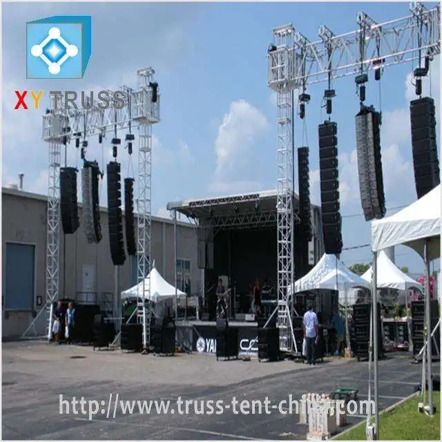 XY truss company 8m large outdoor line larry trusses aluminum triangle speaker truss tower for sale