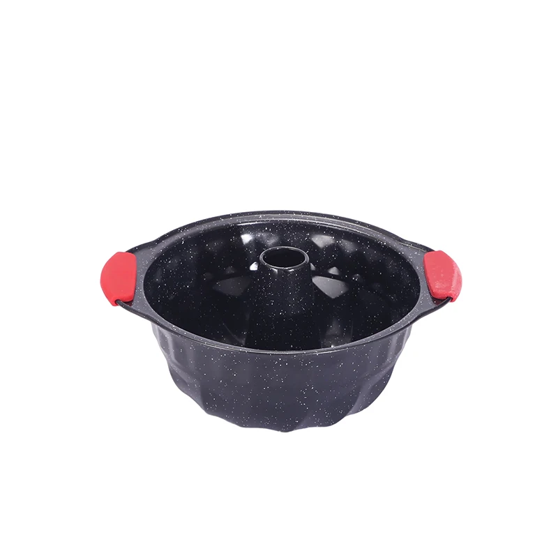 Factory silica gel handle pumpkin cake mold bread pan carbon steel baking pan