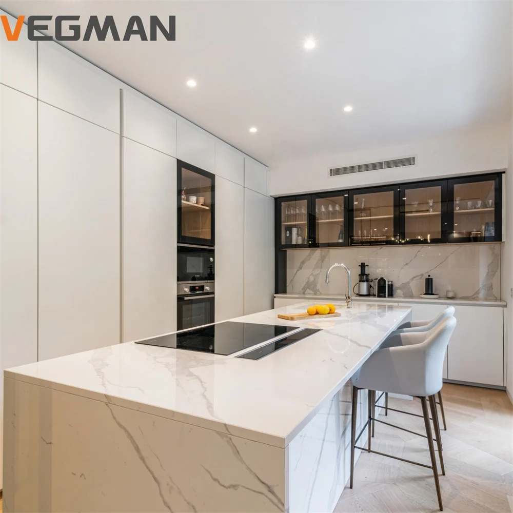 Индивидуальные полные L-образные лаковые картины кухонные шкафы наборы дизайн