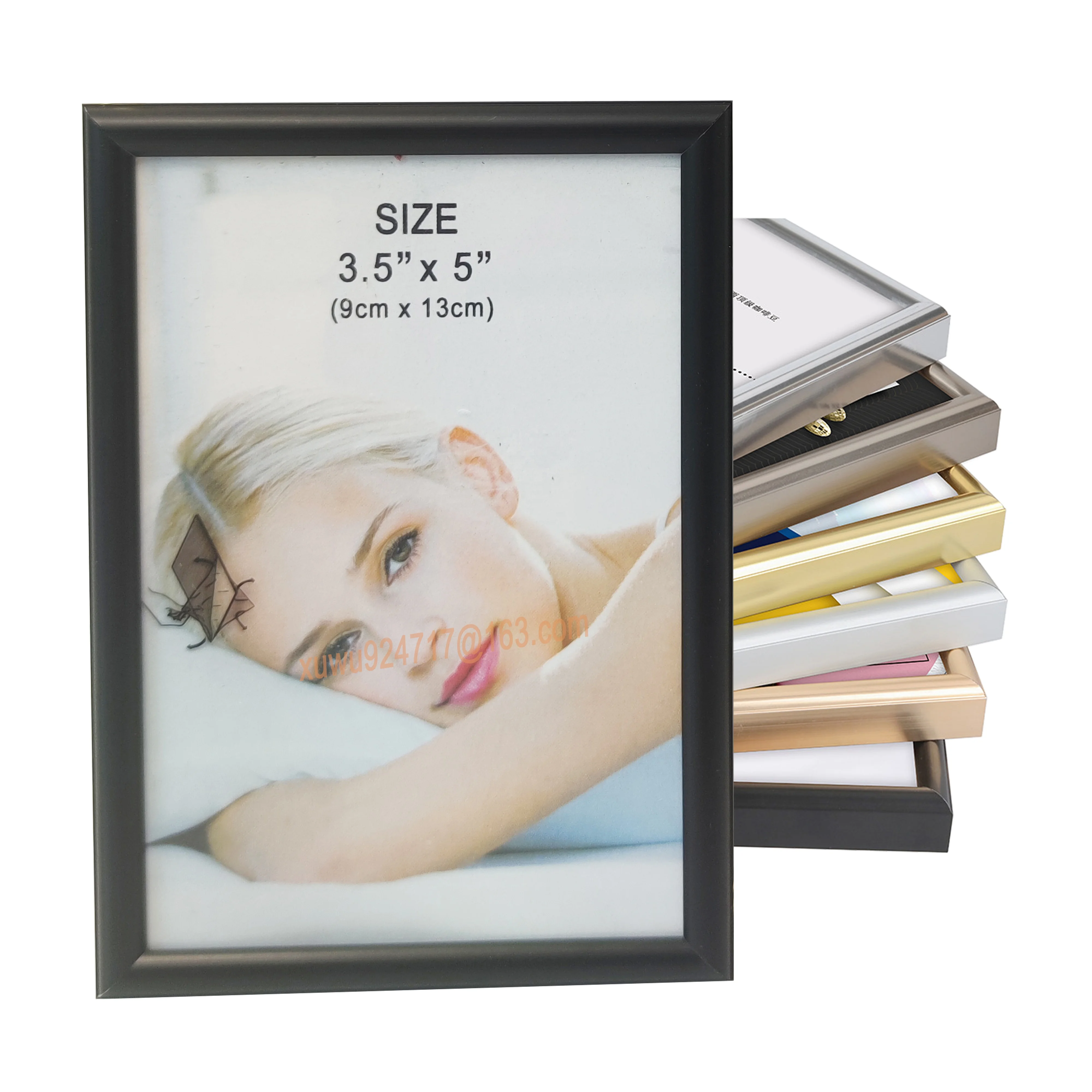 Hot Sell Photo Picture Frame Metal Aluminum Alloy Photo Frame With Glass Plexiglass 5Inch