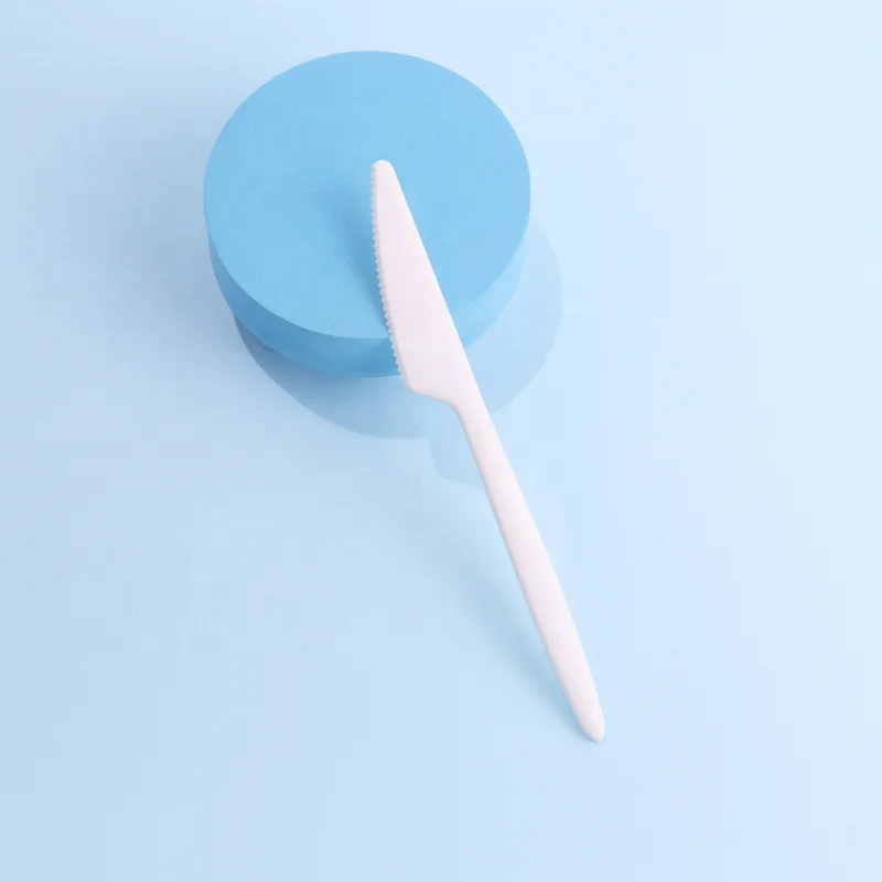 New Design Heavy Weight Disposable CPLA Cutlery 100% Compostable Spoon Fork Knife Cutlery Kits