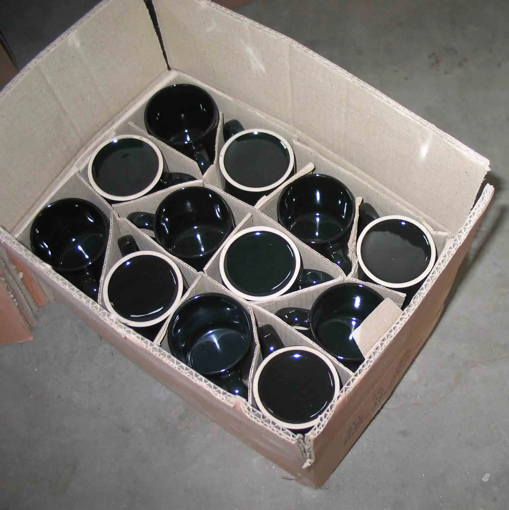 Round top square bottom ceramic mug