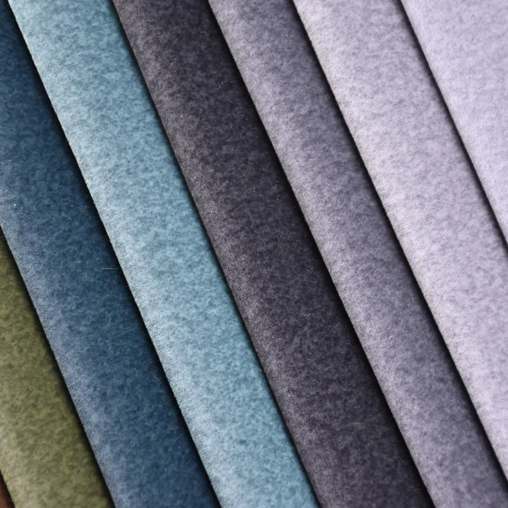 wholesale fabric 100% Polyester suede plain sofa fabric hollander Velvet upholstery textiles for sofa home textile
