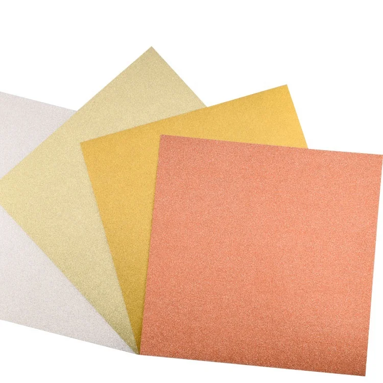 12x12 250gsm rose gold glitter cardstock paper for DIY card making cake top Christmas Easter