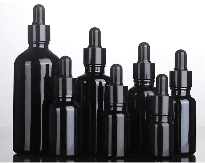 100ml Glass Spray Perfume Bottles Shiny Black 30 ml Glass Bottle With  Dropper