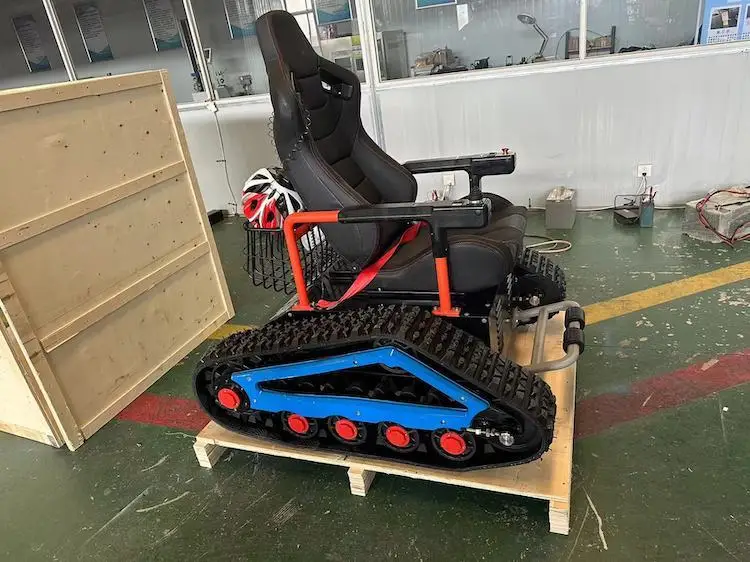 Snowblower rubber tracked chassis rubber crawler undercarriage rubber track triangle wheelchair