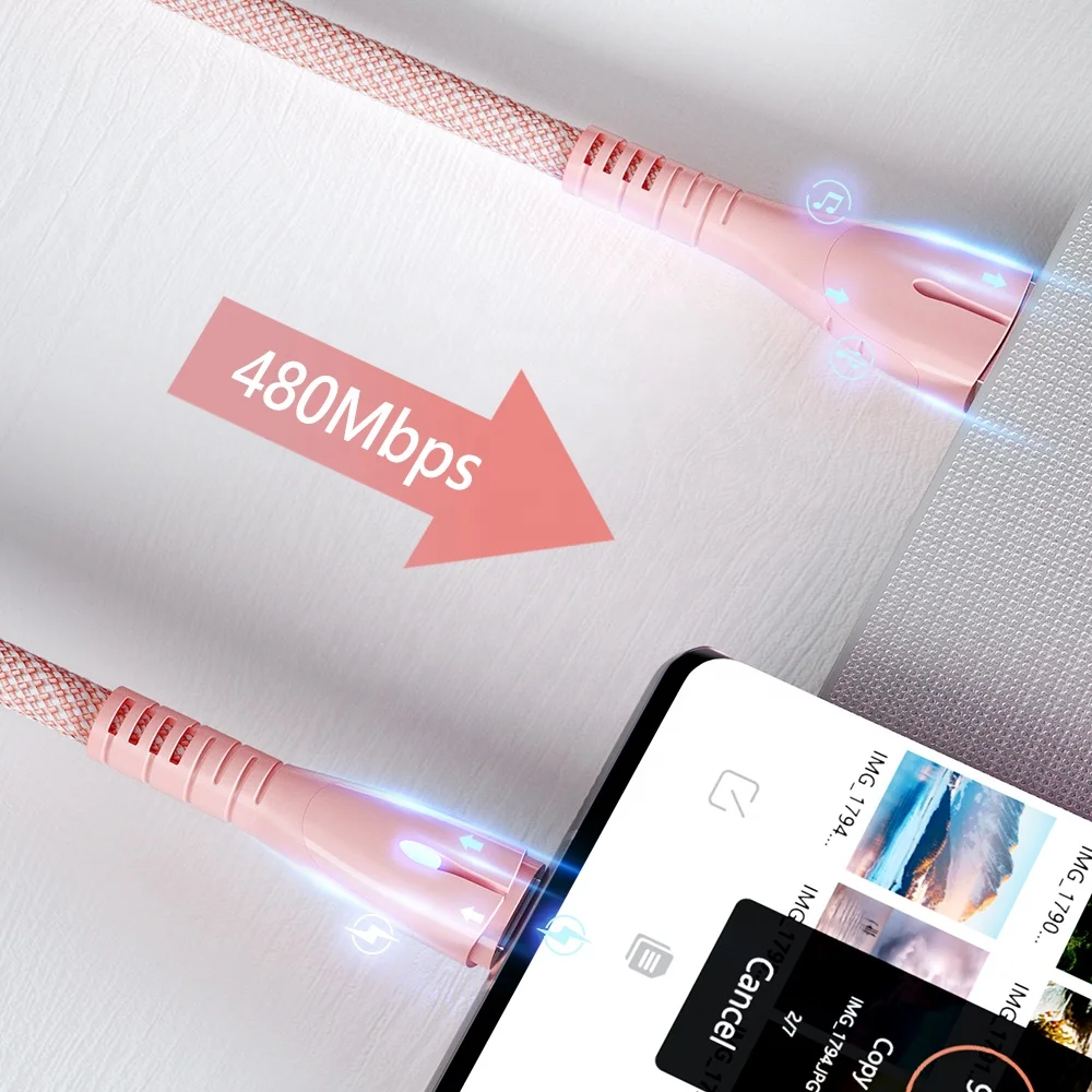 Заводская горячая Распродажа 3A Micro USB C кабель нейлоновый плетеный для быстрой зарядки Тип зарядный шнур сотового