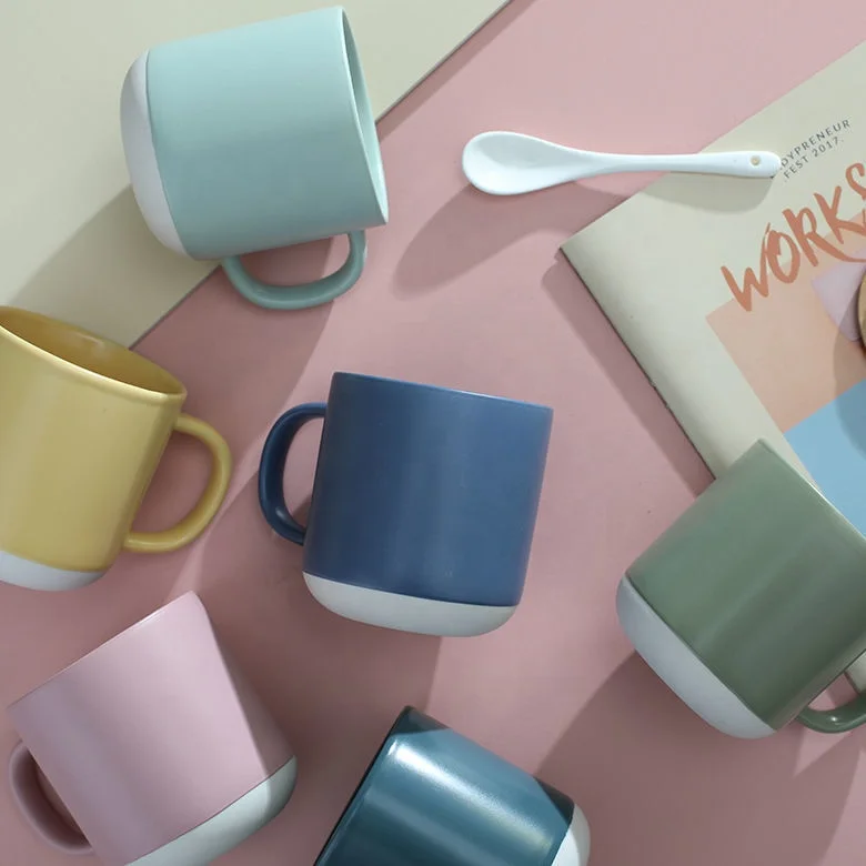Colorful Macaron Cute milk cup Wholesale Mug Bulk Ceramic Mini Mugs bulk kids mug
