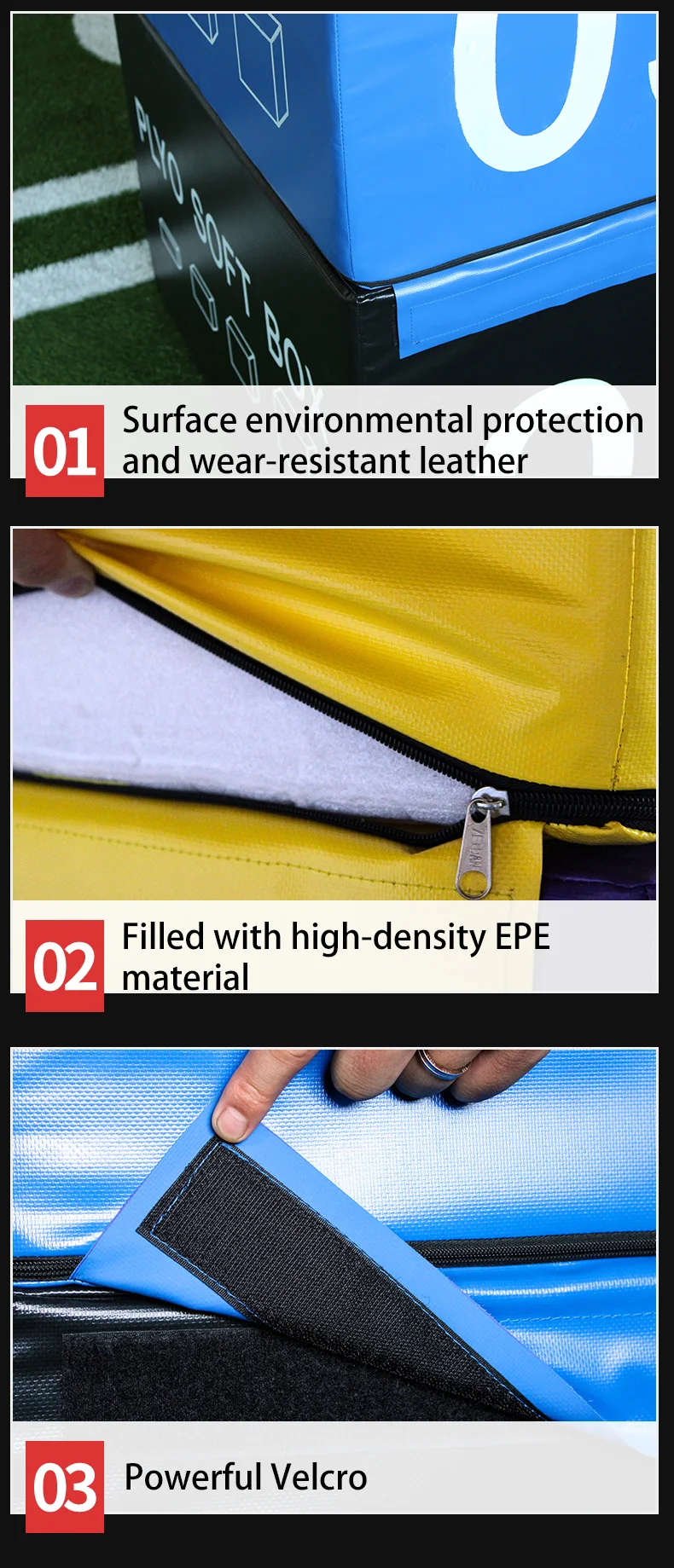 Wholesale Custom LOGO Foam Soft Plyo jump Box 4 in 1 for Jump Exercise Training