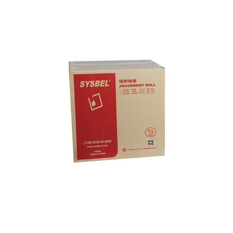SYSBEL CE Certificate Factory Supply Chemical Absorbent Material Light Weight Universal Absorbent Cotton Roll