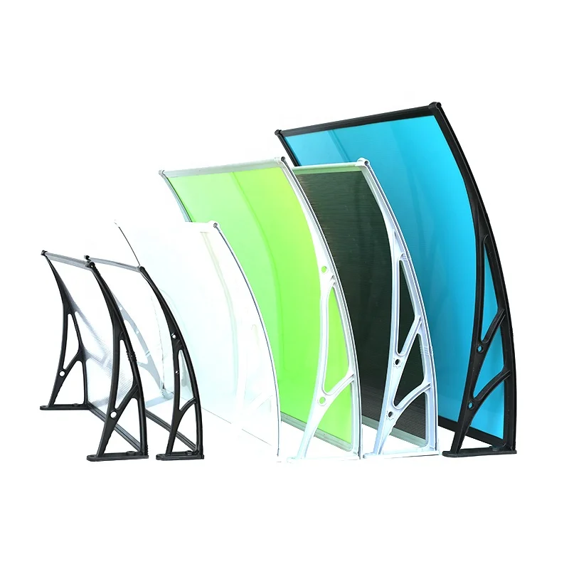 Front door decoration home using wholesale solid  polycarbonate window rain shelter awning