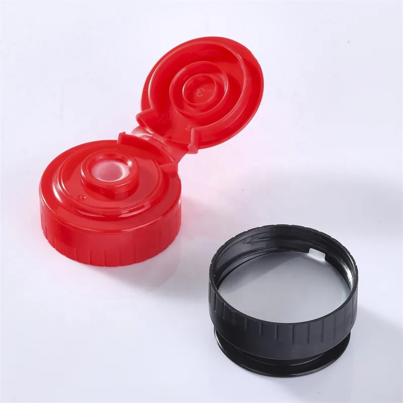 Wholesale 38/400 Plastic Flip Top Cap Lid With Silicone Valve For Sauce Tomato Bbq Ketchup Mustard Squeeze Bottle