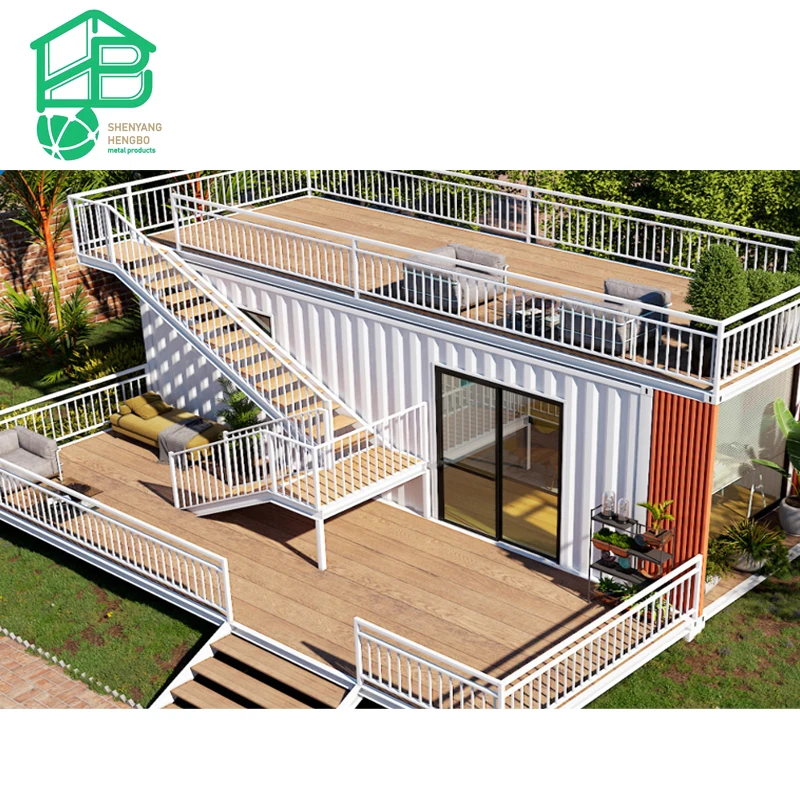 HengBo Renting apartment container kit house in America expandable modern living prefabricated container homes