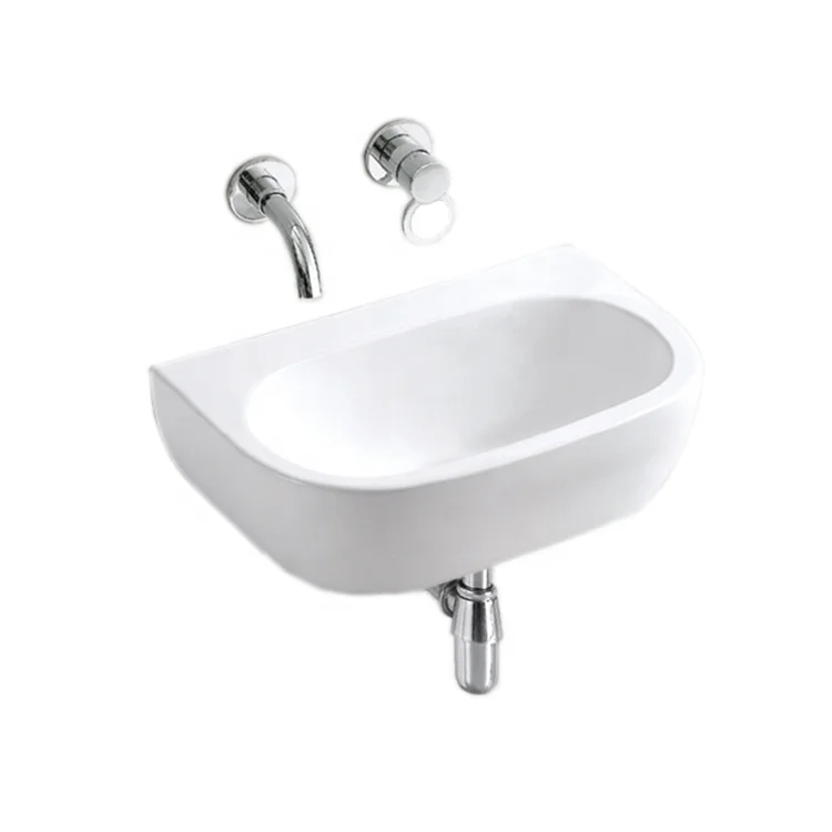 BEFEN white high end CE bathroom ceramic wash basin art basin wall-hung basin for hotel