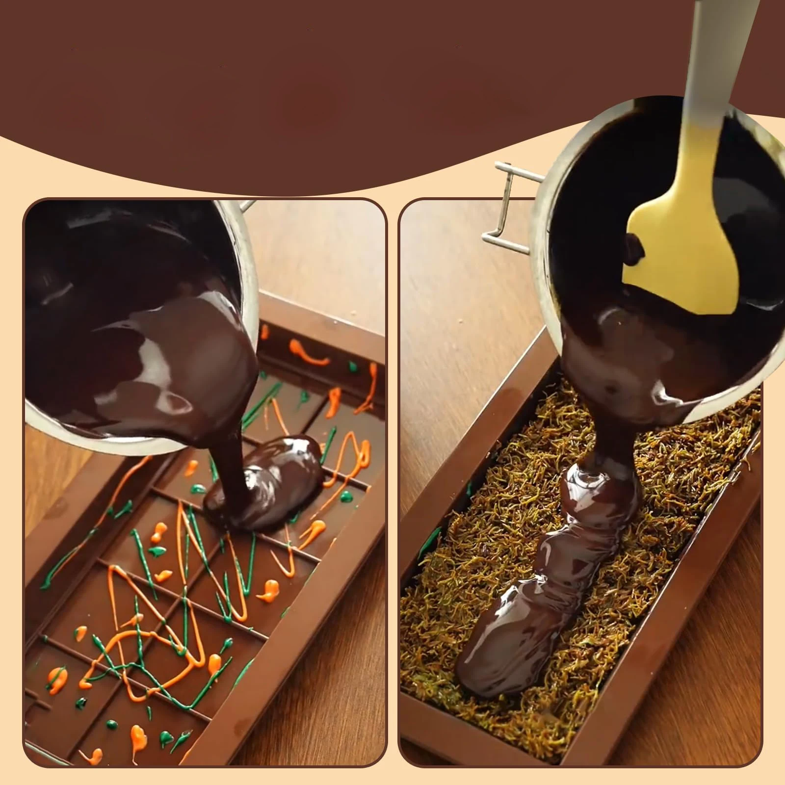 Пластиковые акриловые силиконовые формы для шоколадных батончиков