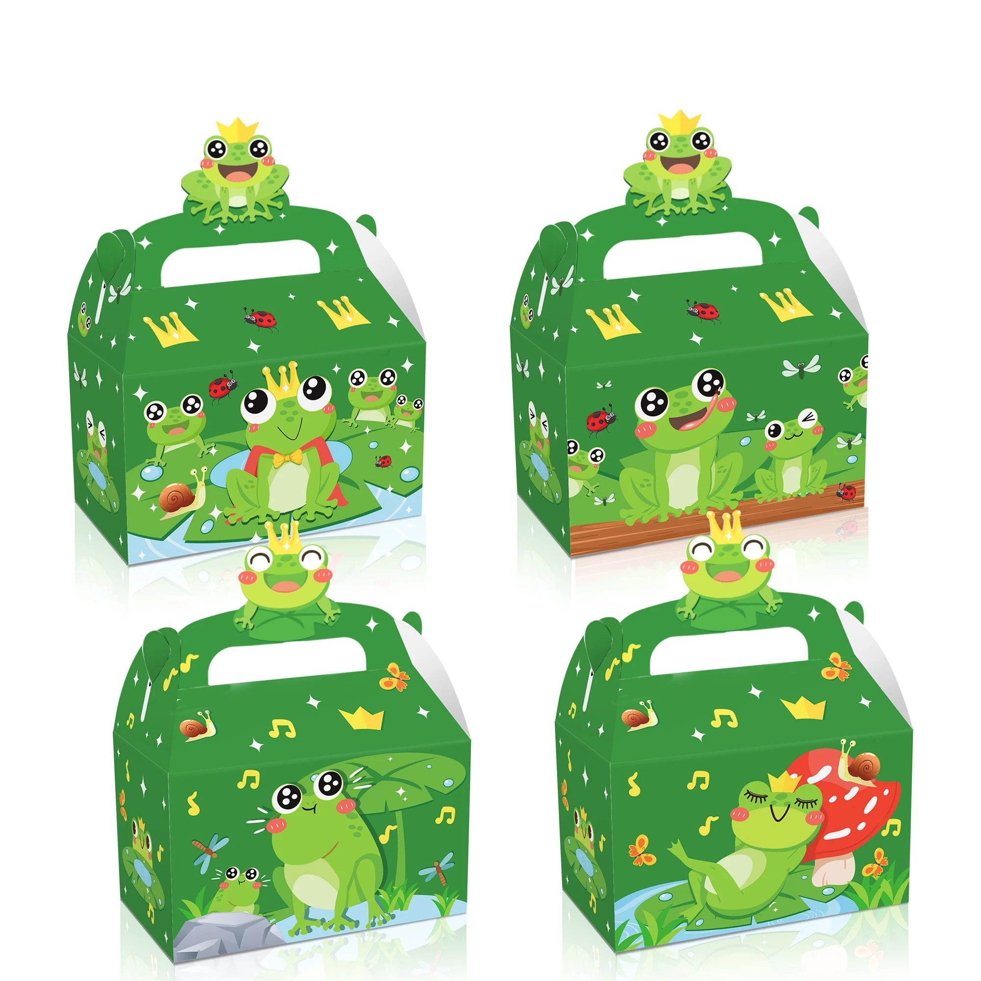 Frog Prince Lotus Leaf Snail Themed paper Box Party Gift Box for Party Decorations
