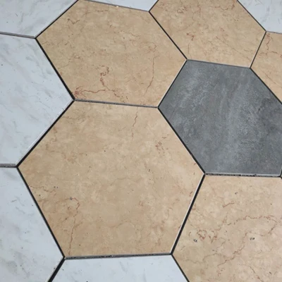 Protex hot sales special size stone grain LVT hexagon vinyl flooring glue down/Dry back