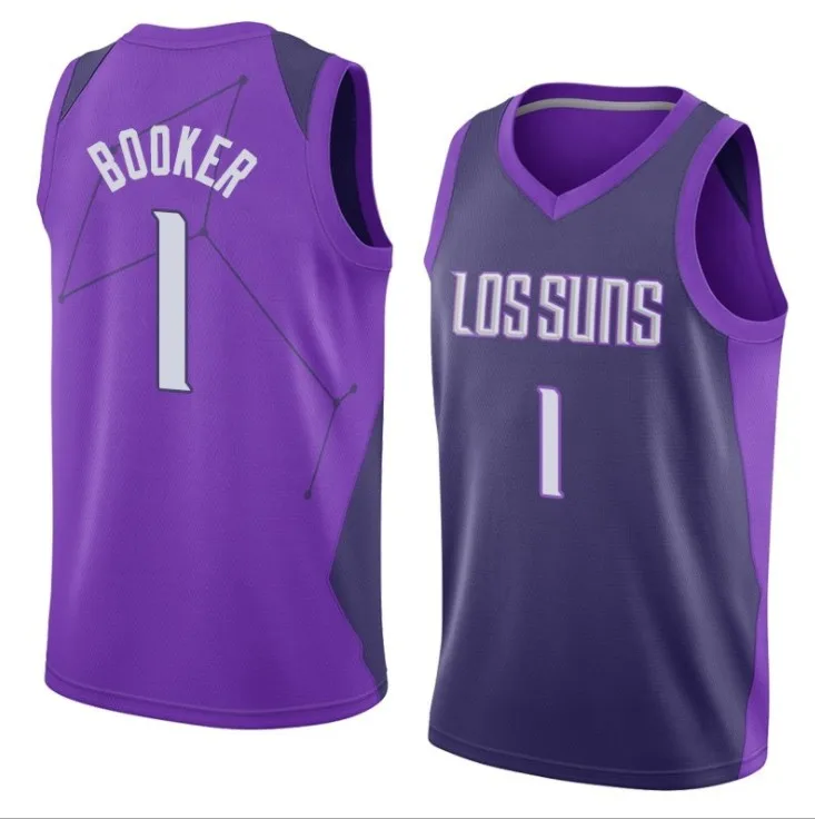 21 новейшая баскетбольная майка лучшее качество Мужская с вышивкой Suns