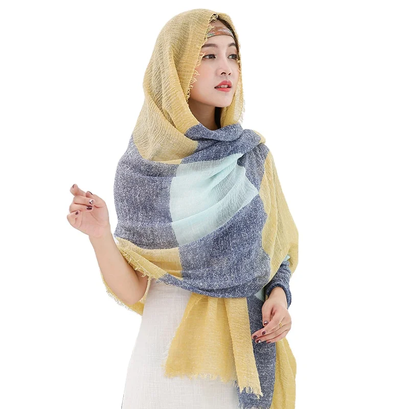 Printing European And American Style Print Long Shawl Tourism Muslim Hiijab Scarf Female Dubai Headscarf Long Wrap