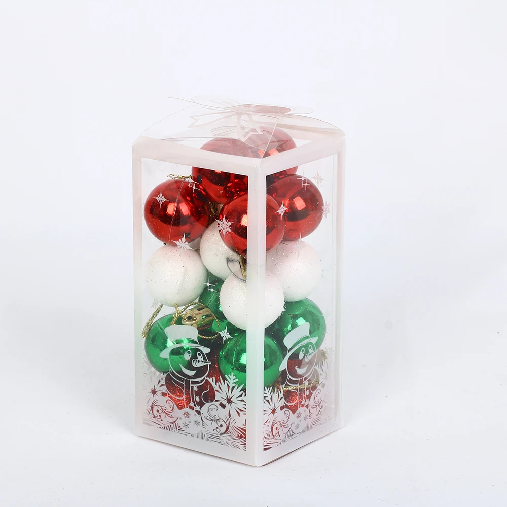 NEW 6CM Christmas decoration ball for party plastic house shape Christmas ball Bola de navidad