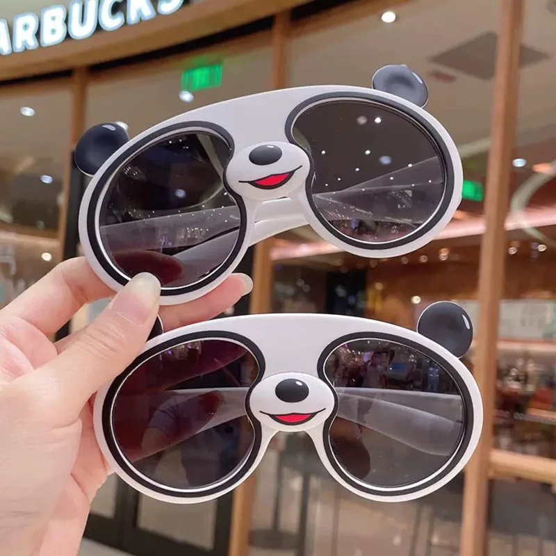 Wholesale Girls Boy Children Sun Glasses UV400 Baby Shades Custom Logo Panda Tiger Cute Kids Sunglasses 2023