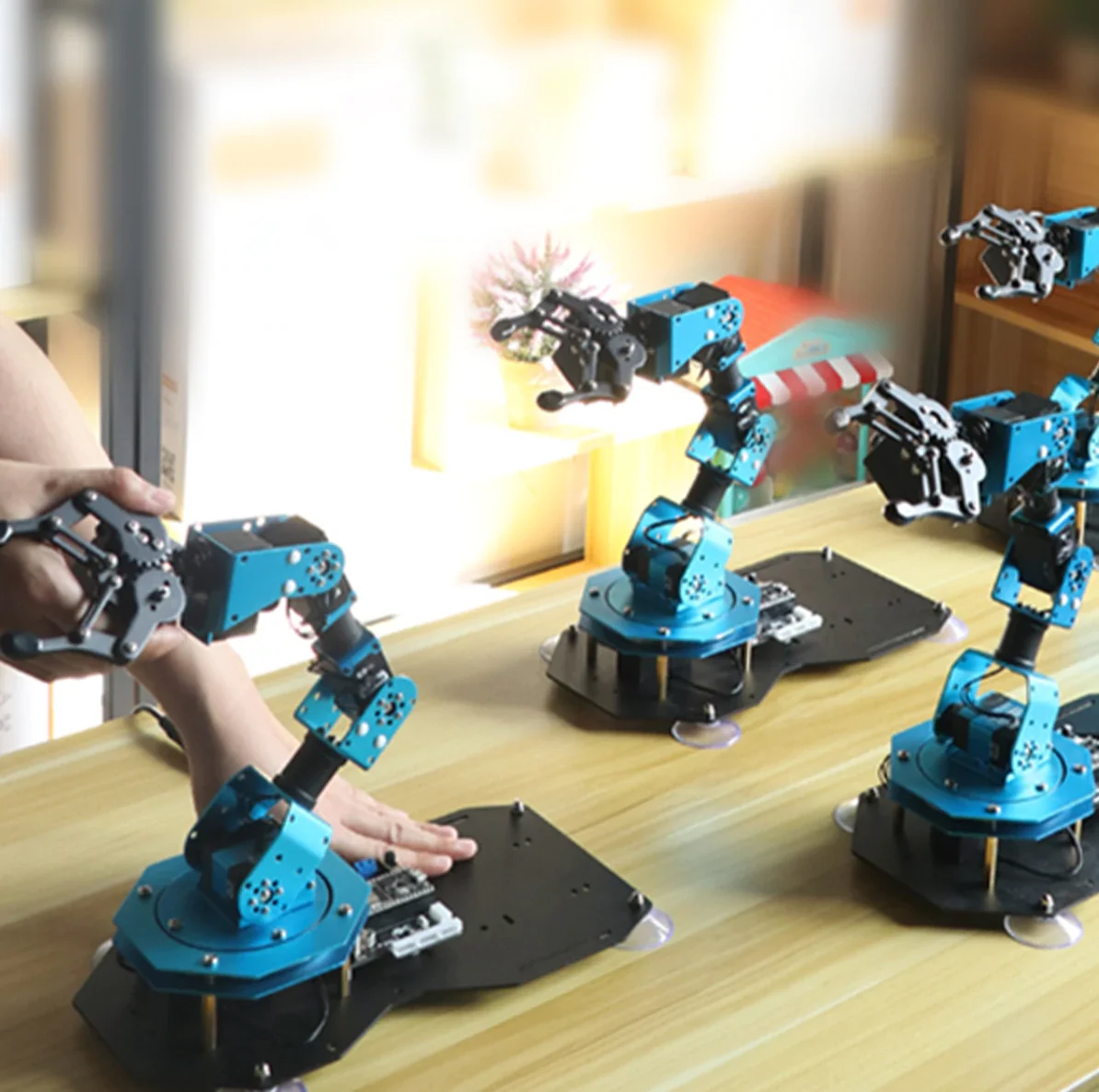 Hiwonder ESP32 Robotics Arm Starter Kit with Serial Bus Servo STEM Robot 5 DOF Programmable Education Tool